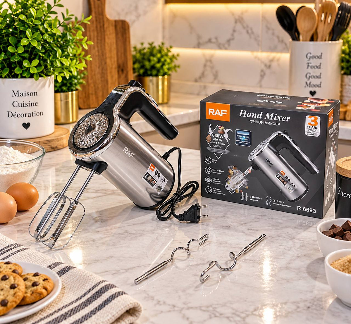 خلاط كهربائي يدوي RAF Hand Mixer
